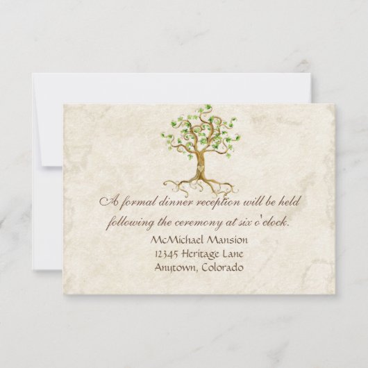 Zwirlboomwortel Verouderde Sage-ontvangst nodigt u Kaart (Voorkant)