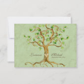 Zwirlboomwortel Verouderde Sage-ontvangst nodigt u Kaart (Achterkant)