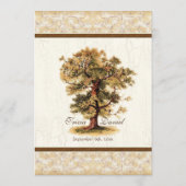 Zwirlboomwortels Antiqued Parchment Wedding Menu (Achterkant)