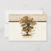 Zwirlboomwortels Antiqued Parchment Wedding RSVP Kaartje (Achterkant)