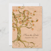 Zwirlboomwortels Antiqued Parchment Wedding Save Save The Date (Achterkant)