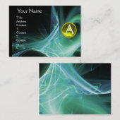 ZWIRLGEM MONOGRAM Levendig zwart geel Visitekaartje (Voorkant / Achterkant)