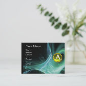 ZWIRLGEM MONOGRAM Levendig zwart geel Visitekaartje (Staand voorkant)