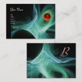 ZWIRLGEM MONOGRAM Levendige zwarte grijze grijs Visitekaartje (Voorkant / Achterkant)