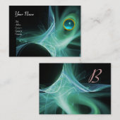 ZWIRLGEM MONOGRAM Levendige zwarte grijze grijs Visitekaartje (Voorkant / Achterkant)