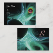 ZWIRLGEM MONOGRAM Levendige zwarte grijze grijs Visitekaartje (Voorkant / Achterkant)