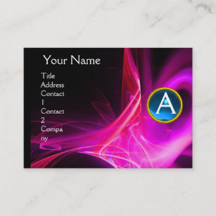 ZWIRLGEM MONOGRAM Vibrant zwart roze violet Visitekaartje