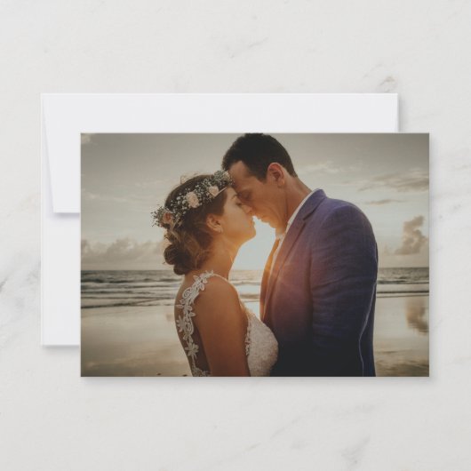 Zwirly Elegant Blank Foto Weddenschap Hartelijk da Bedankkaart (Voorkant)