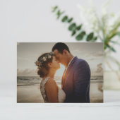 Zwirly Elegant Blank Foto Weddenschap Hartelijk da Bedankkaart (Staand voorkant)