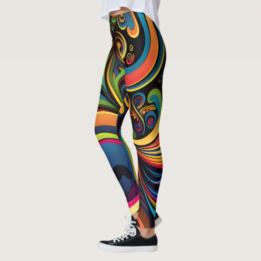 Zwirly en Psychedelic Swirl Leggings (Links)