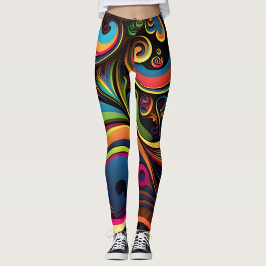 Zwirly en Psychedelic Swirl Leggings (Voorkant)