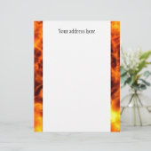 Zwirly Flames Briefhoofd Sjabloon (Staand voorkant)