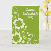 Zwirly Floral St.Patrick's Day Kaart (Gele Bloem)