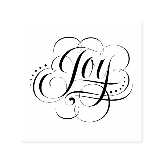 Zwirly Floured JOY - Kerstkalligrafie Zelfinktende Stempel (Design)
