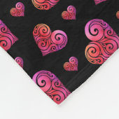 Zwirly Heart Fleece Deken (Hoek)