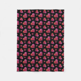 Zwirly Heart Fleece Deken