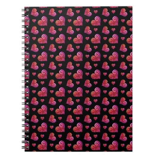 Zwirly Heart Notitieboek (Voorkant)