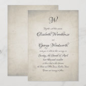 Zwirly Monogram |  kalligrafie Kaart (Voorkant / Achterkant)