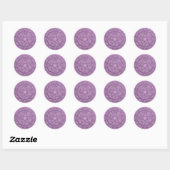 Zwirly paarse pentakel ronde sticker (Vel)
