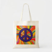 Zwirly Peace Canvas tas (Voorkant)