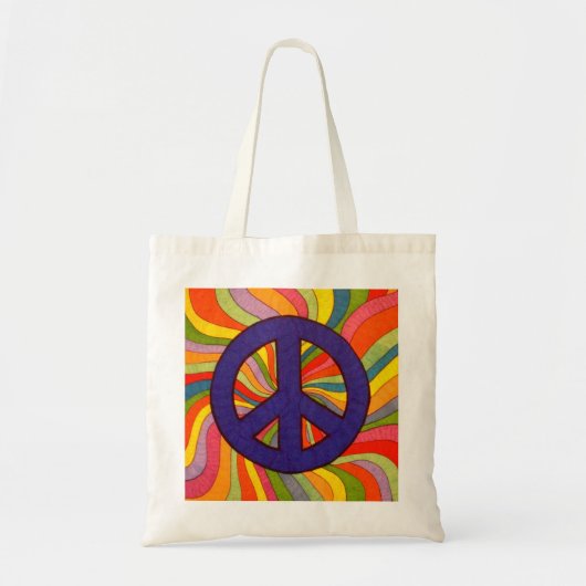 Zwirly Peace Canvas tas (Voorkant)