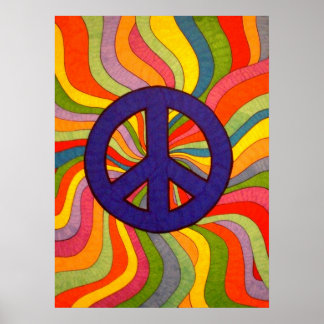 Zwirly Peace Poster