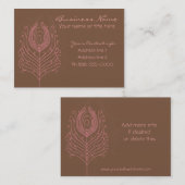 Zwirly Peacock Visitekaartjes (Voorkant / Achterkant)