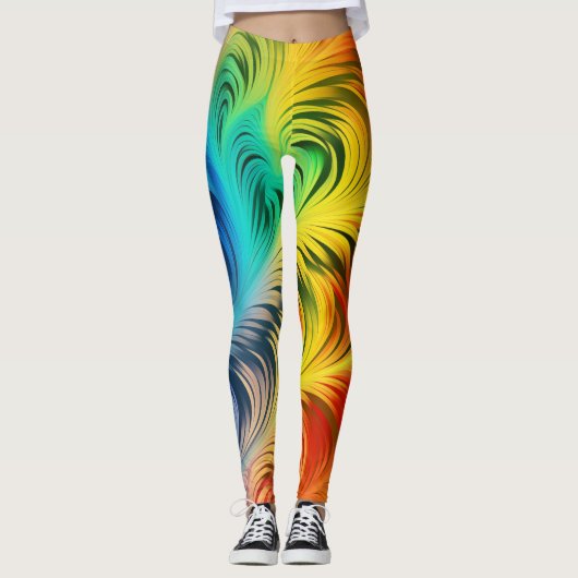 Zwirly Rainbow Leggings (Voorkant)