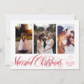 Zwirly Red, met kerstfoto's, collage Feestdagenkaart (Voorkant)