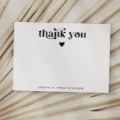 Zwirly Retro Dank je hart Notitiekaartje