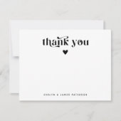 Zwirly Retro Dank je hart Notitiekaartje (Voorkant)