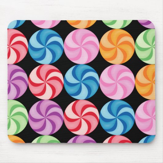 Zwirly Snoepjes Mousepad Muismat (Voorkant)