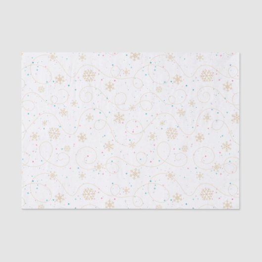 Zwirly Snowflake met sneeuwvakantie Tissuepapier (Voorkant)