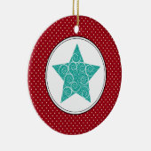 Zwirly Star Keramische kerstversieringen Keramisch Ornament (Rechts)