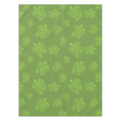 Zwirly Turtle Green Pattern Tafelkleed (Voorkant)