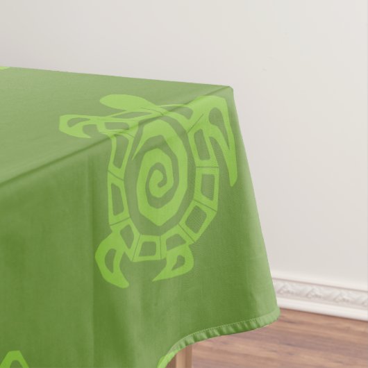 Zwirly Turtle Green Pattern Tafelkleed (Voorbeeld)