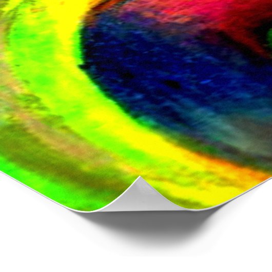 Zwirly Twirly Neon Pattern Poster (Hoek)