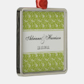 Zwirly Vine Damask Wedding Ornament (Rechts)
