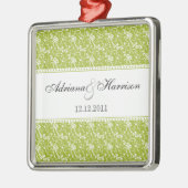 Zwirly Vine Damask Wedding Ornament (Links)