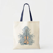 Zwirly Violin Tote Bag (Voorkant)