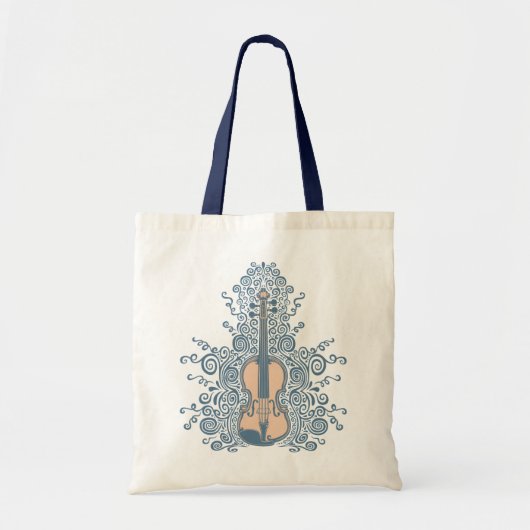 Zwirly Violin Tote Bag (Voorkant)