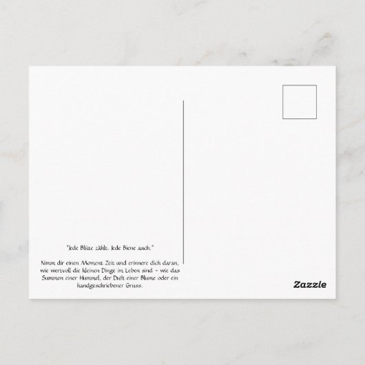 Zwischen Blüte & Brummen – Natur im Kleinformat Briefkaart (Achterkant)