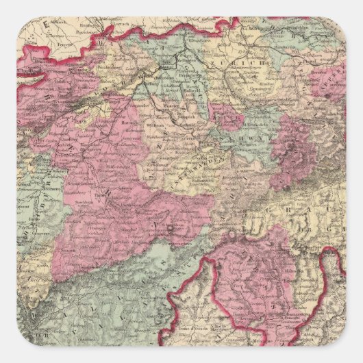 Zwitserland 10 vierkante sticker (Voorkant)