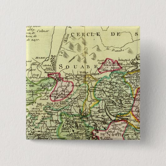 Zwitserland 12 vierkante button 5,1 cm (Voorkant)