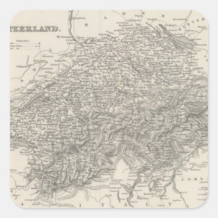 Zwitserland 15 vierkante sticker