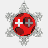 Zwitserland #1 tin sneeuwvlok ornament (Voorkant)