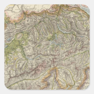 Zwitserland 3 vierkante sticker