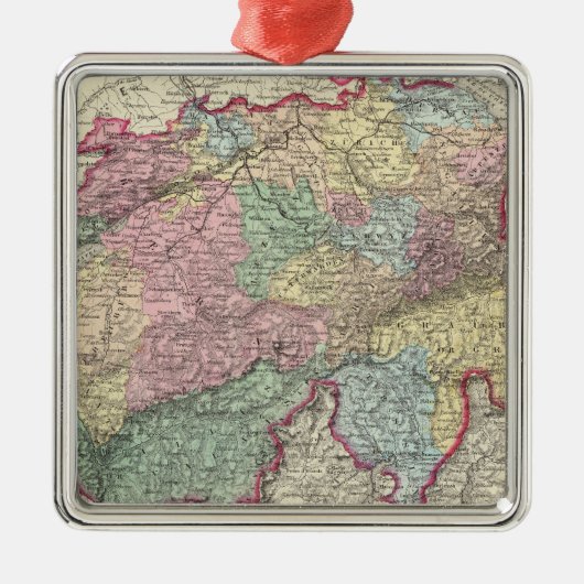 Zwitserland 4 metalen ornament (Voorkant)