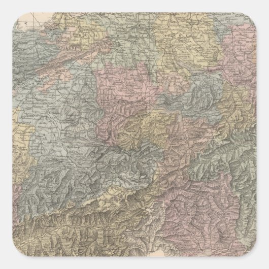 Zwitserland 4 vierkante sticker (Voorkant)