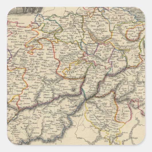 Zwitserland 5 vierkante sticker (Voorkant)